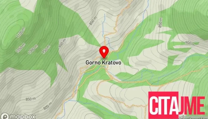 мапа на Горно Кратово  во Горно Кратово