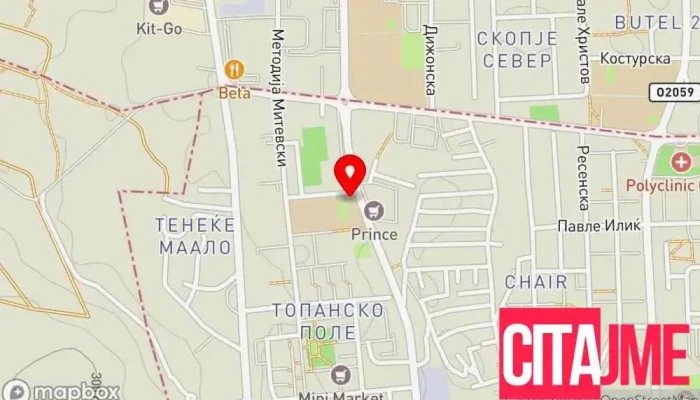 Gradinarski Tsentar Gold мапа - Скопје