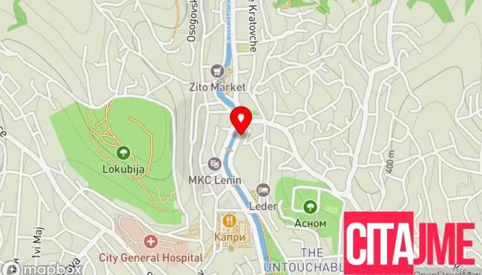 мапа на Градска Аптека Аптека во Кочани