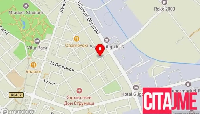 Gradska Peralna Lavanda -  мапа - Струмица