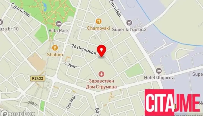 Gradska Peralna So Hemisko Cistenje Cmt -  мапа - Струмица