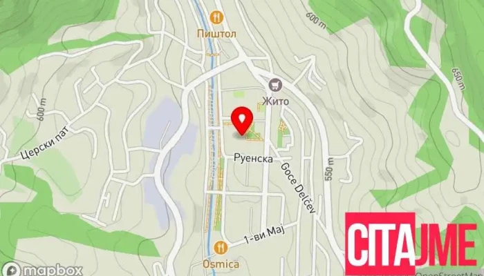 Gradsko Sobranie Na Opshtina Makedonska Kamenitsa мапа - Makedonska Kamenitsa