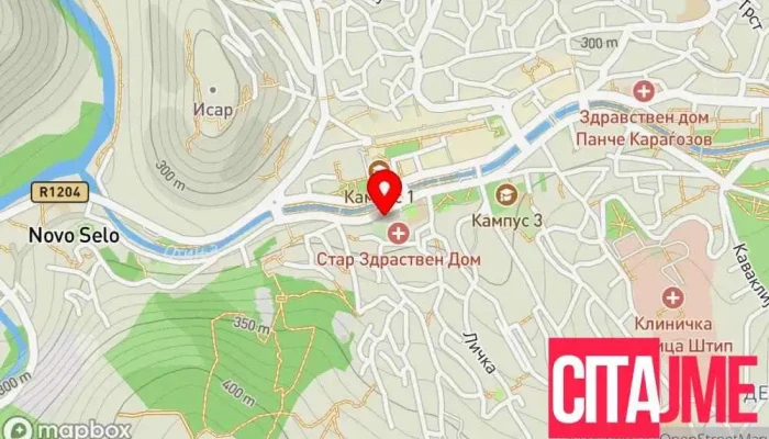 мапа на Градско собрание на Општина Штип Градско собрание во Штип