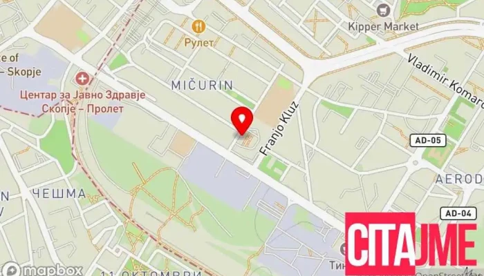 Greestore Aerodrom -  мапа - Скопје