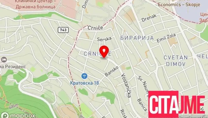 мапа на Hardware store Продавница за хардвер во Скопје