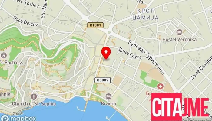 мапа на Hefest Служба за умножување клучеви, Бравар во Охрид