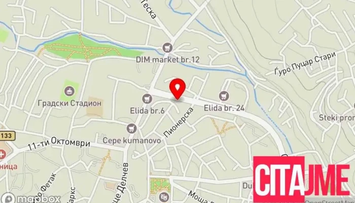 мапа на In Posta Radeski Пошта во Куманово