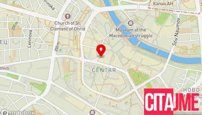 мапа на Interevrogeneks Аптека во Скопје