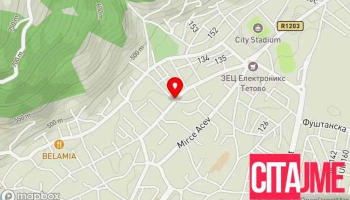 мапа на Јета Фарм Аптека во Тетово