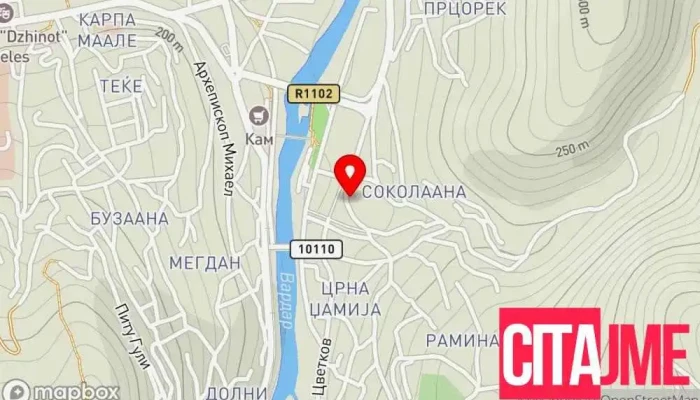 Ju Megjuopshtinski Tsentar Za Sotsijalna Rabota   Veles мапа - Велес