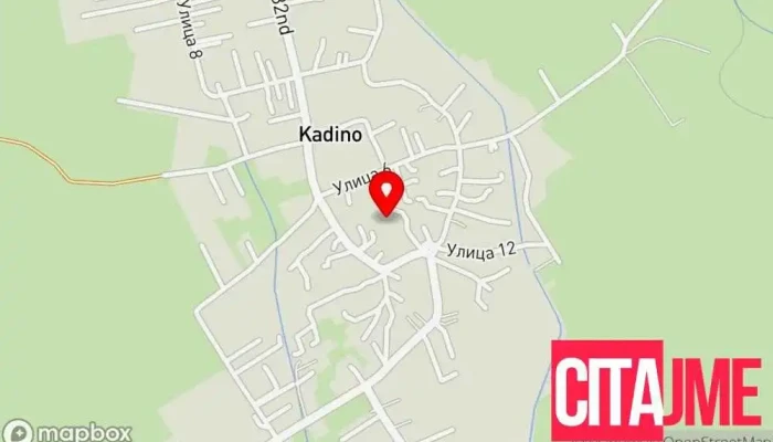 мапа на Кадино  во Кадино