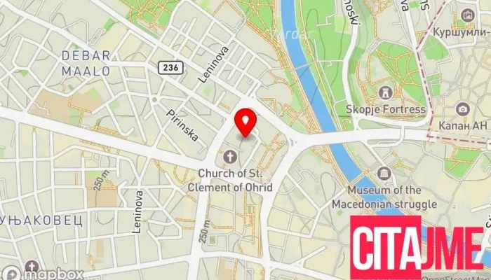мапа на Каракамчев Стоматолошка клиника во Скопје