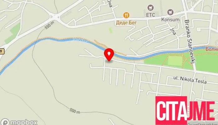 мапа на Карго Експрес Пошта во Гостивар