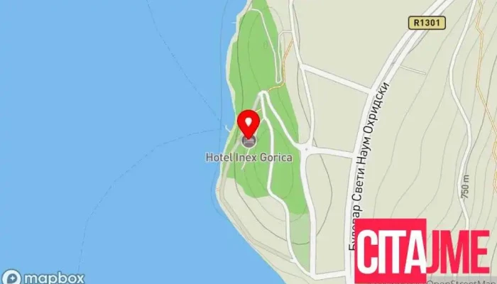 Khotel Ineks Olgitsa мапа - Охрид