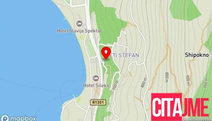Khotel Tino   Sveti Stefan мапа - Охрид