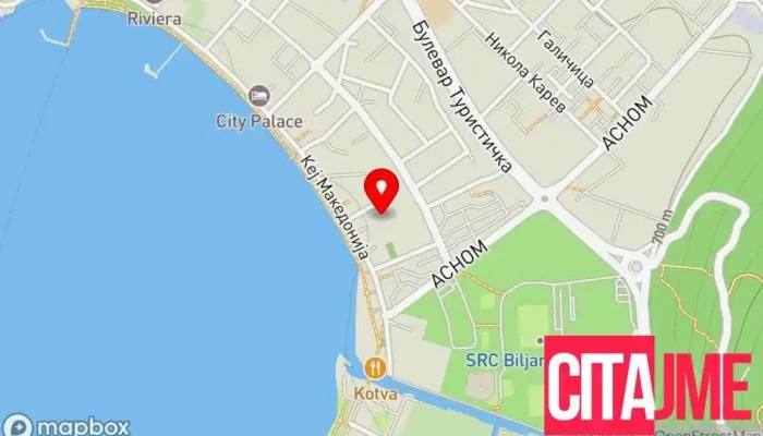Khotel Vila Jordan мапа - Охрид