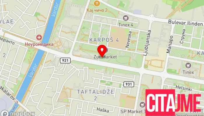 Klima Servis Saniko мапа - Скопје