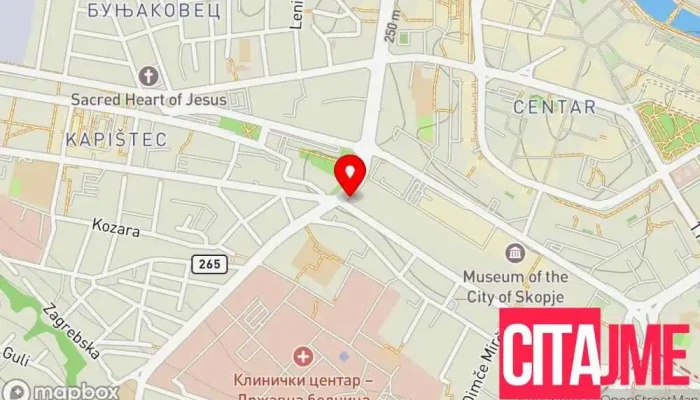 мапа на KLUCAR-GRAVER BAZE Бравар во Скопје