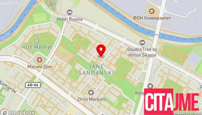 мапа на Колор Метал Продавница за хардвер во Скопје