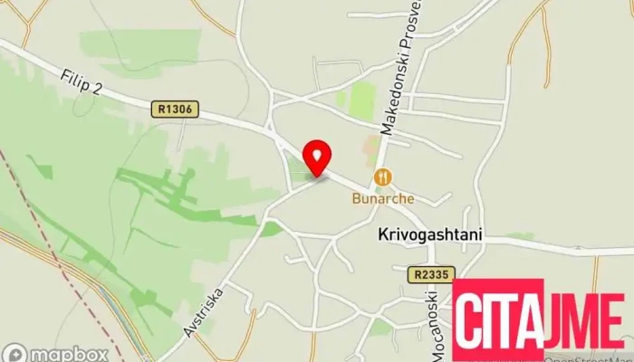 мапа на Кривогаштани  во Кривогаштани