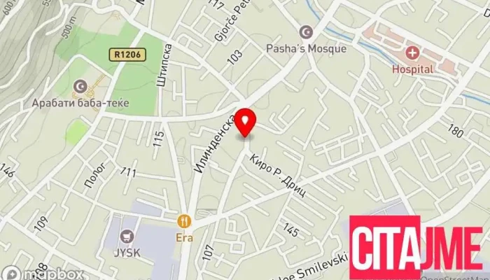 Larja E Tepikave Erhan -  мапа - Тетово