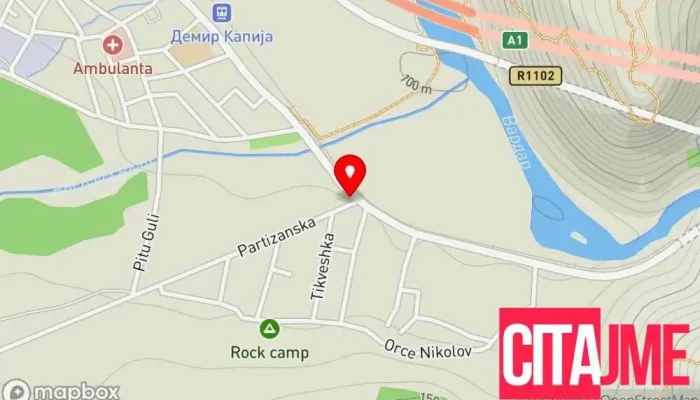 Makedonija Pat Demir Kapija Point мапа - Демир Капија