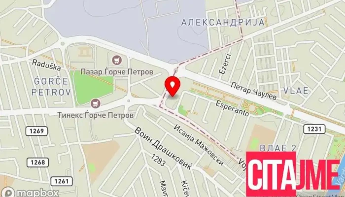мапа на Макмедика Аптека, Козметика во Скопје