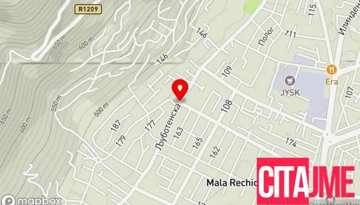 мапа на Мала Речица  во Мала Речица
