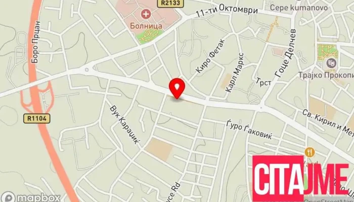 мапа на Маркет „Веро“ Супермаркет во 25Kumanovo