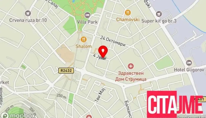Mat Star Strumica -  мапа - Струмица