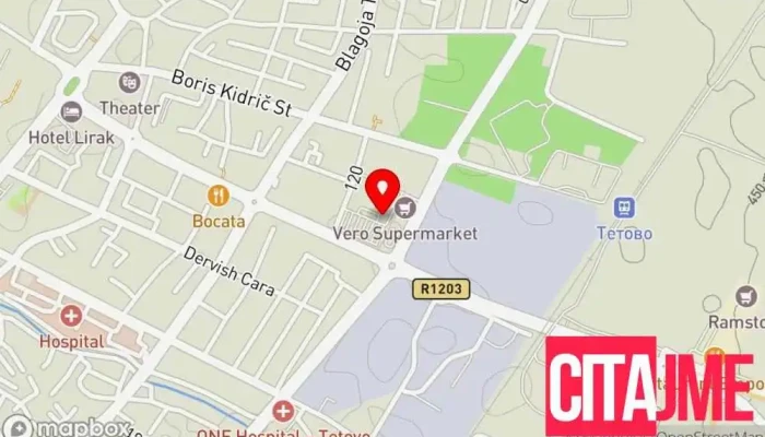 Mercure Tetovo -  мапа - Тетово