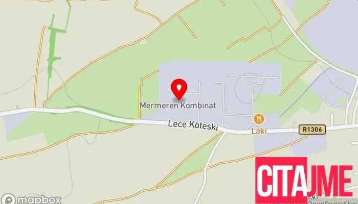 мапа на Мермерен Комбинат АД Прилеп  во Прилеп
