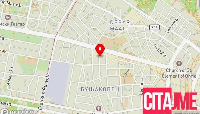 мапа на Метро Стил Продавница за хардвер во Скопје