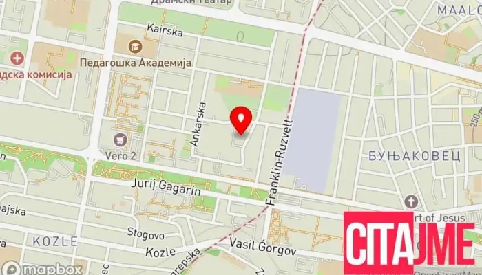 мапа на МИАТЕК IT центар Македонија Печатница за лепенки, Продавница за хардвер во Скопје