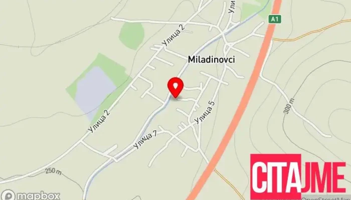 мапа на Миладиновци  во Миладиновци