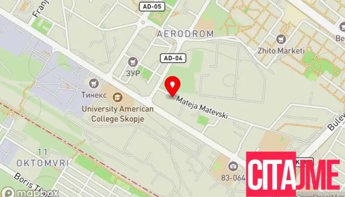мапа на ММ Дента Рез Стоматолог во Скопје
