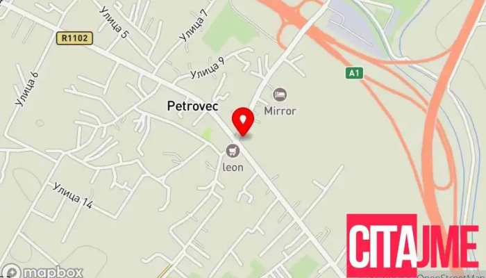 Mobileno Petrovec мапа - Петровец