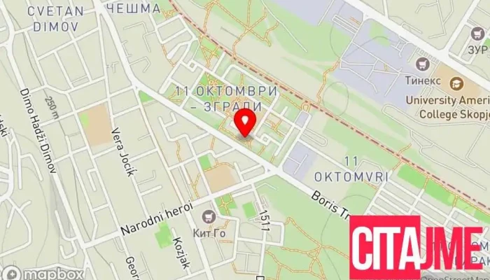 мапа на Молика Аптека во Скопје