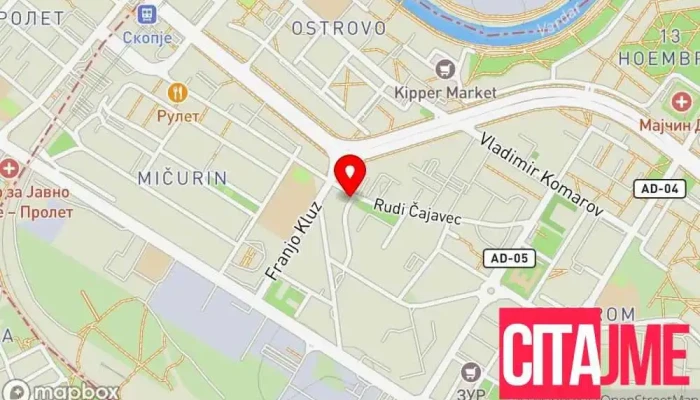 мапа на MORINGA ZDRAVA HRANA (МОРИНГА ЗДРАВА ХРАНА) Продавница за здрава храна во Скопје