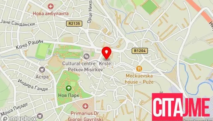 мапа на МВР Полициска станица Свети Николе Државна полиција во Свети Николе