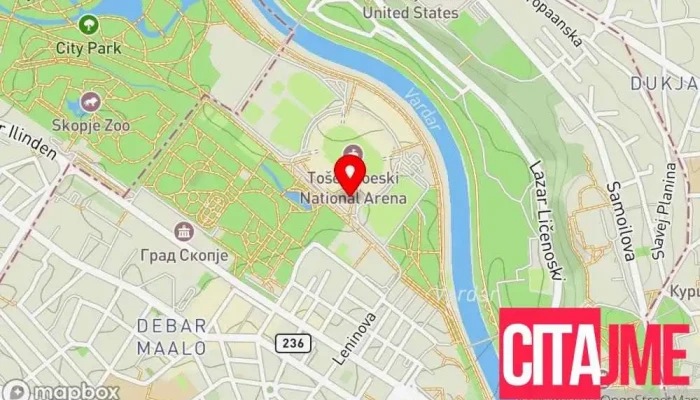 Neptun   Stadion мапа - Скопје