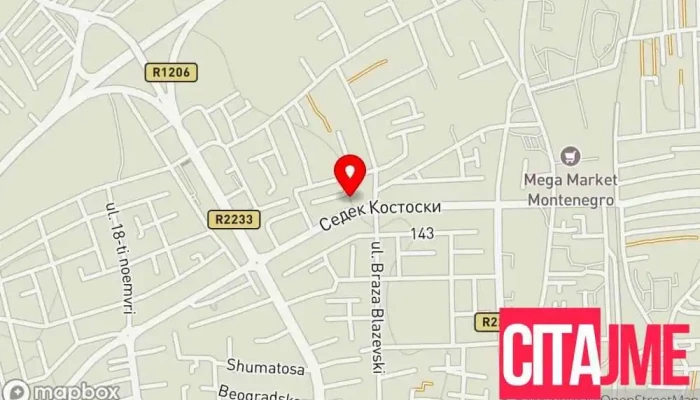 Neptun Gostivar мапа - Гостивар
