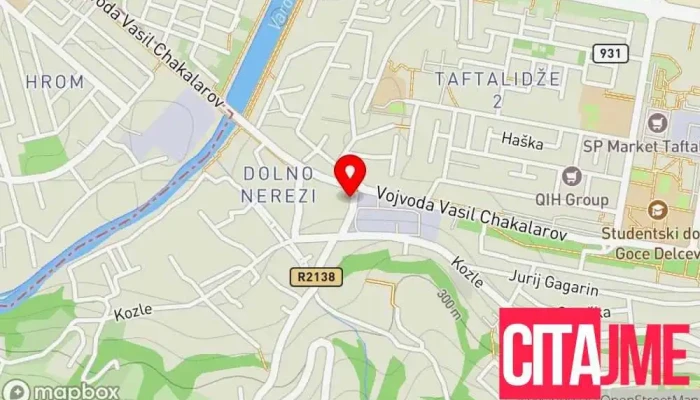 мапа на Нер-С трејд Продавница за хардвер во Скопје
