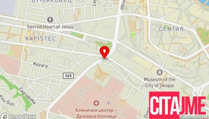 мапа на Никол дент Стоматолог во Скопје
