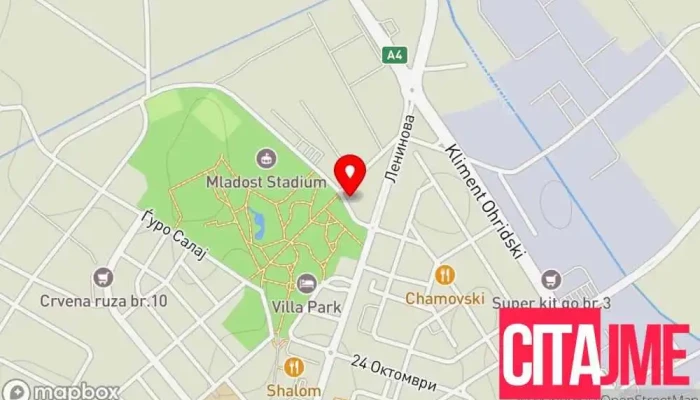 мапа на Нова Пошта, Струмица Пошта во Струмица