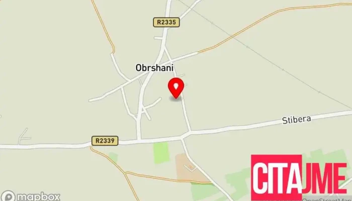 мапа на Обршани  во Обршани