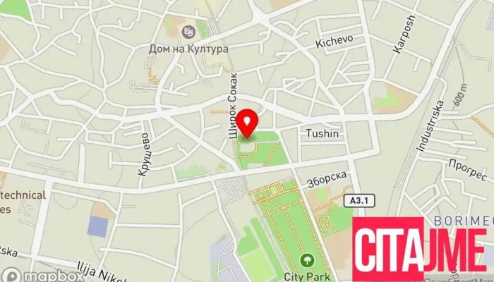 мапа на Офицерски дом Културен центар, Историско обележје, Споменик, Туристичка атракција во Битола