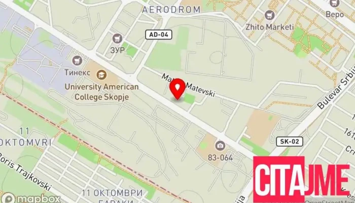 мапа на ОНИКС ДЕНТ Стоматолог во Скопје