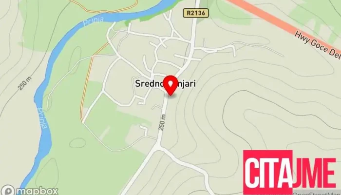мапа на ООУ „Браство и Единство” - Средно Коњари Основно училиште во Средно Коњари
