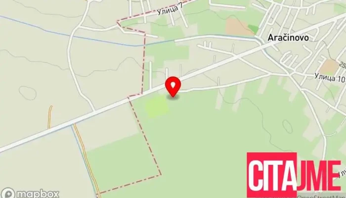 мапа на Општина Арачиново - Администрација Канцеларија на општинската администрација во Арачиново